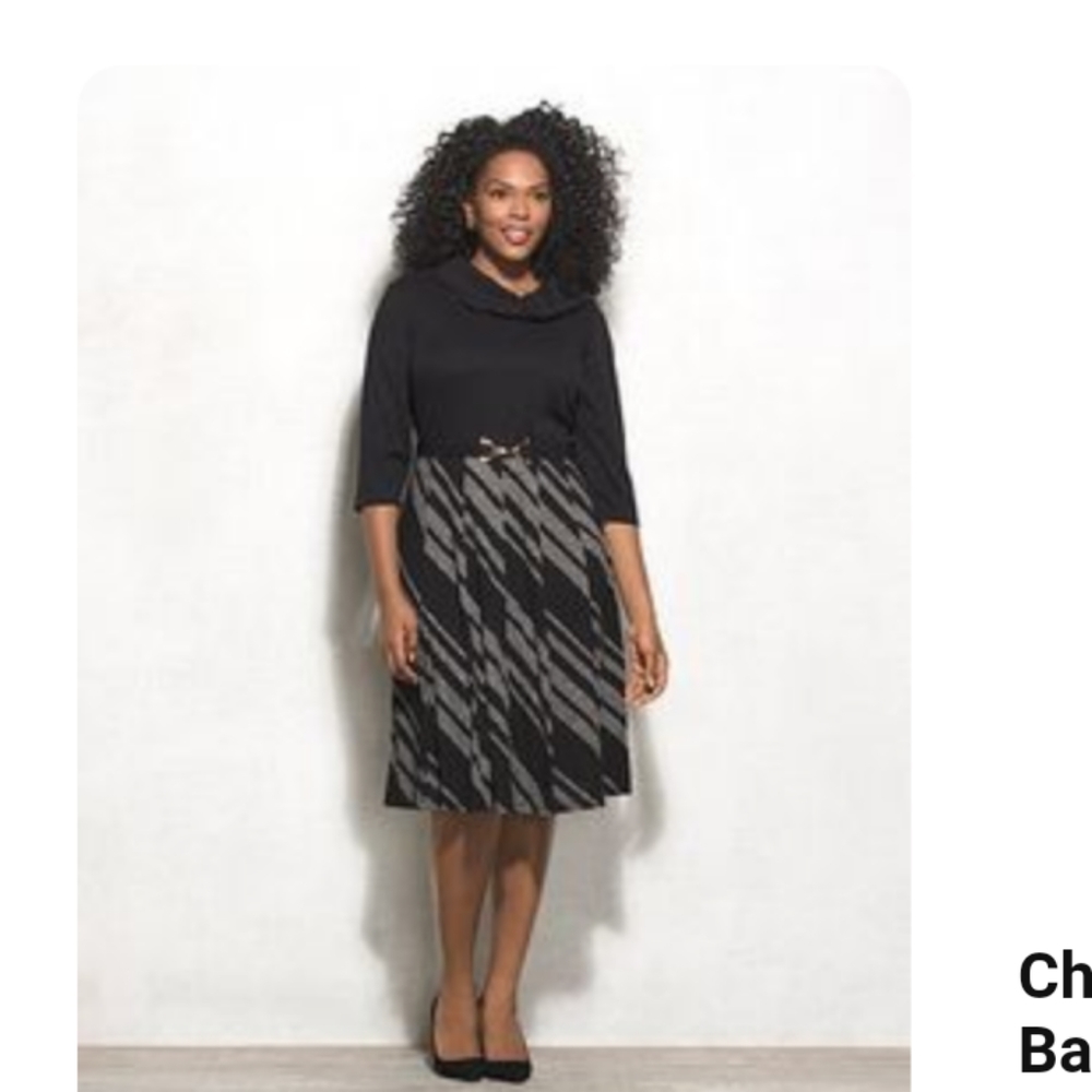 NWT! Plus size sweater dress. Black and grey